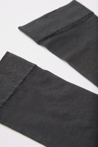 Grey 20 Denier Comfort Cuff Knee-Highs - One-Size, Grey, large image number 2