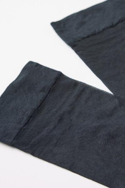 Blue 20 Denier Comfort Cuff Knee-Highs - One-Size, Blue, large image number 2