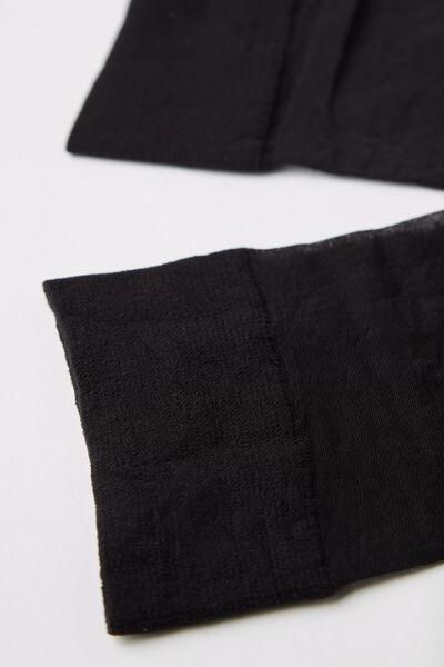 Black 20 Denier Comfort Cuff Knee-Highs - One-Size, Black, large image number 2