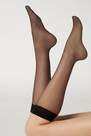 Calzedonia - Black 8 Denier Sheer Comfort Cuff Knee-Highs, Women - One-Size