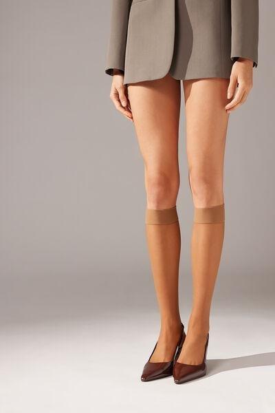 20 Denier Comfort Cuff Knee-Highs, Nude 8 - Tropical, , medium