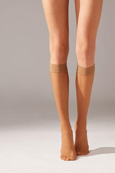 20 Denier Comfort Cuff Knee-Highs, Nude 8 - Tropical, Natural Tropical, large image number 1