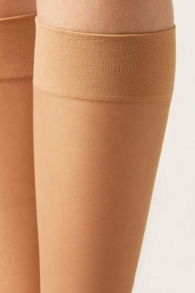 20 Denier Comfort Cuff Knee-Highs, Nude 7, Natural Bronze, large image number 2