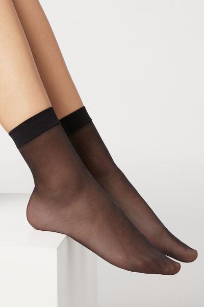 Black 20 Denier Sheer Socks, Black, large image number 2