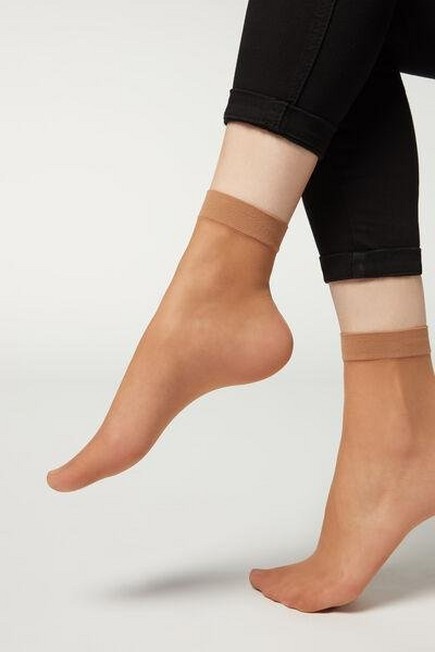 Calzedonia - Natural Bronze 20 Denier Sheer Socks, Women