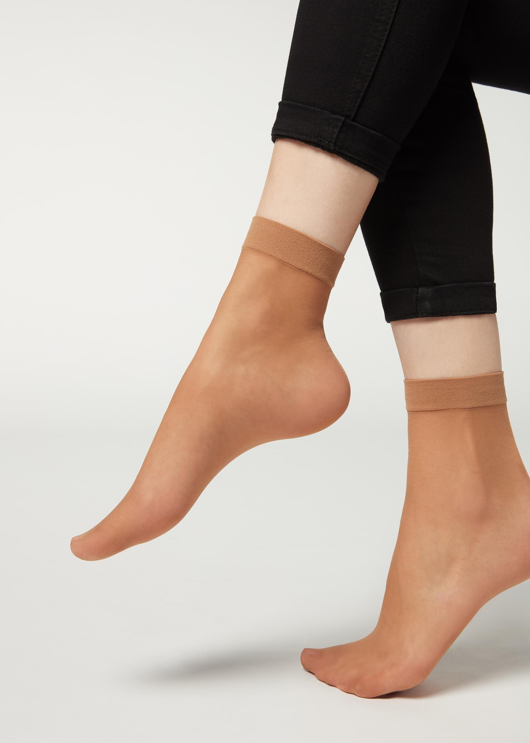 20 Denier Sheer Socks, Nude 7 - Bronze, Natural Bronze, large image number 1