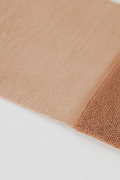 Beige 8 Denier Ultra Sheer Socks, Natural Bronze, large image number 3