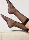 Black 20 Denier 3/4 Length Sheer Socks - One-Size