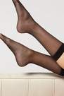 Calzedonia - Black 20 Denier 3/4 Length Sheer Socks - One-Size