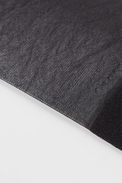 Black 20 Denier 3/4 Length Sheer Socks - One-Size, Black, large image number 2