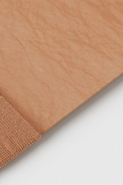 Beige 20 Denier 3/4 Length Sheer Socks - One-Size, Natural Bronze, large image number 2