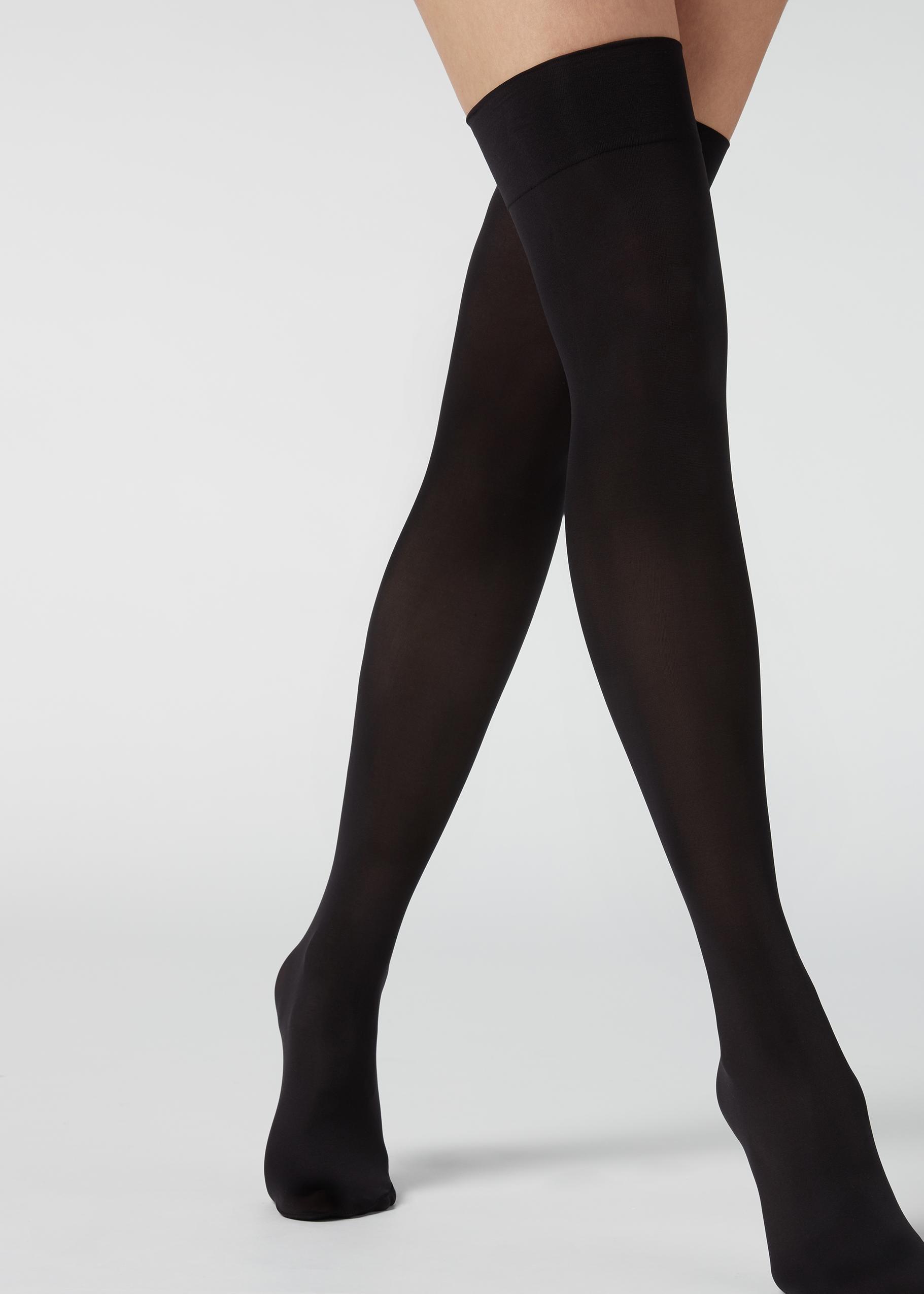 Black 50 Denier Opaque Microfibre Stockings, , large image number 3