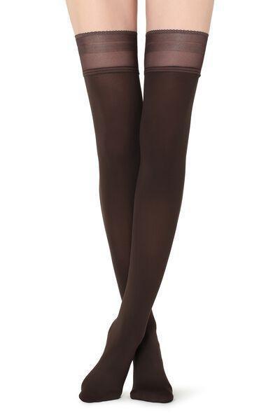 Brown Opaque Soft Touch Hold-Ups, , large image number 4