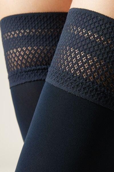 BLU Soft Touch 50 Denier Hold-Ups, Blue, large image number 2