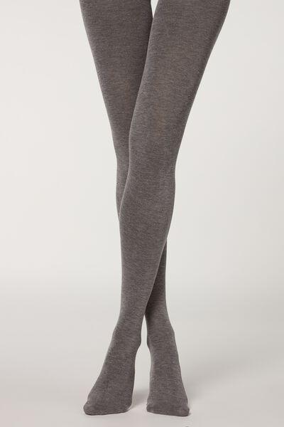 Calzedonia - Grey Blend Super Opaque Tights With Cashmere, Women