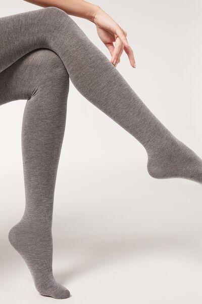 Mid Grey Blend Super Opaque Tights With Cashmere, Women, , large image number 0