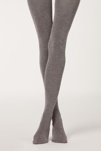 Mid Grey Blend Super Opaque Tights With Cashmere, Women, , large image number 1