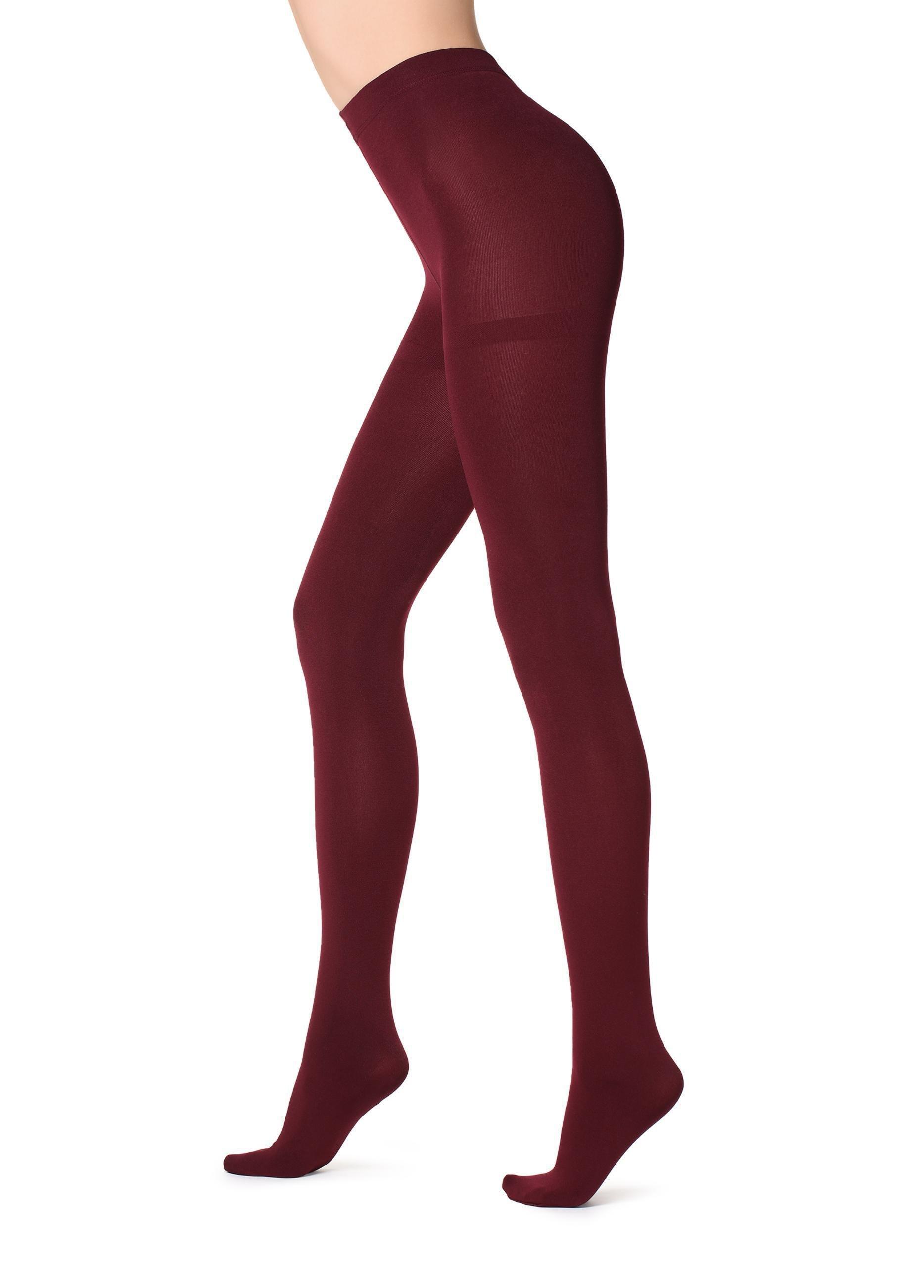 Calzedonia Burgundy Thermal Super Opaque Tights