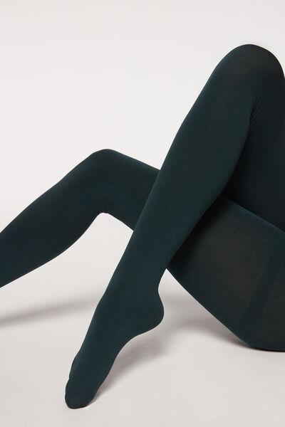 Green Thermal Super Opaque Tights