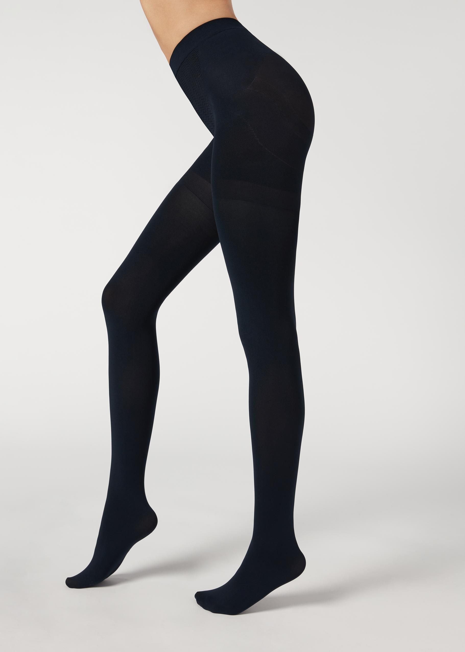 Blue 80 Denier Super Opaque Tights, , large image number 2