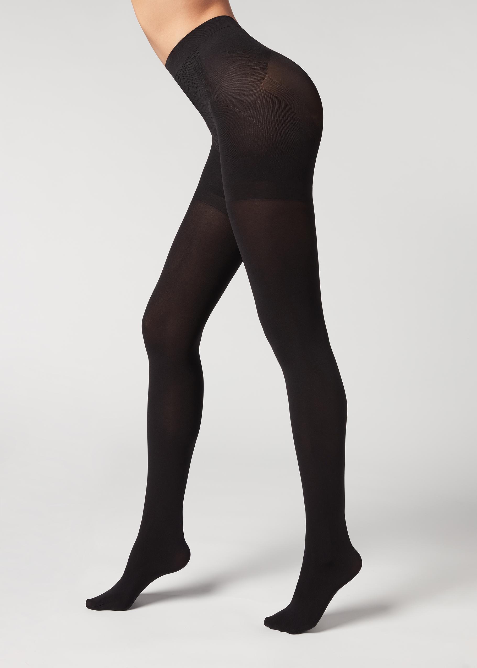 Black 80 Denier Super Opaque Tights, , large image number 2
