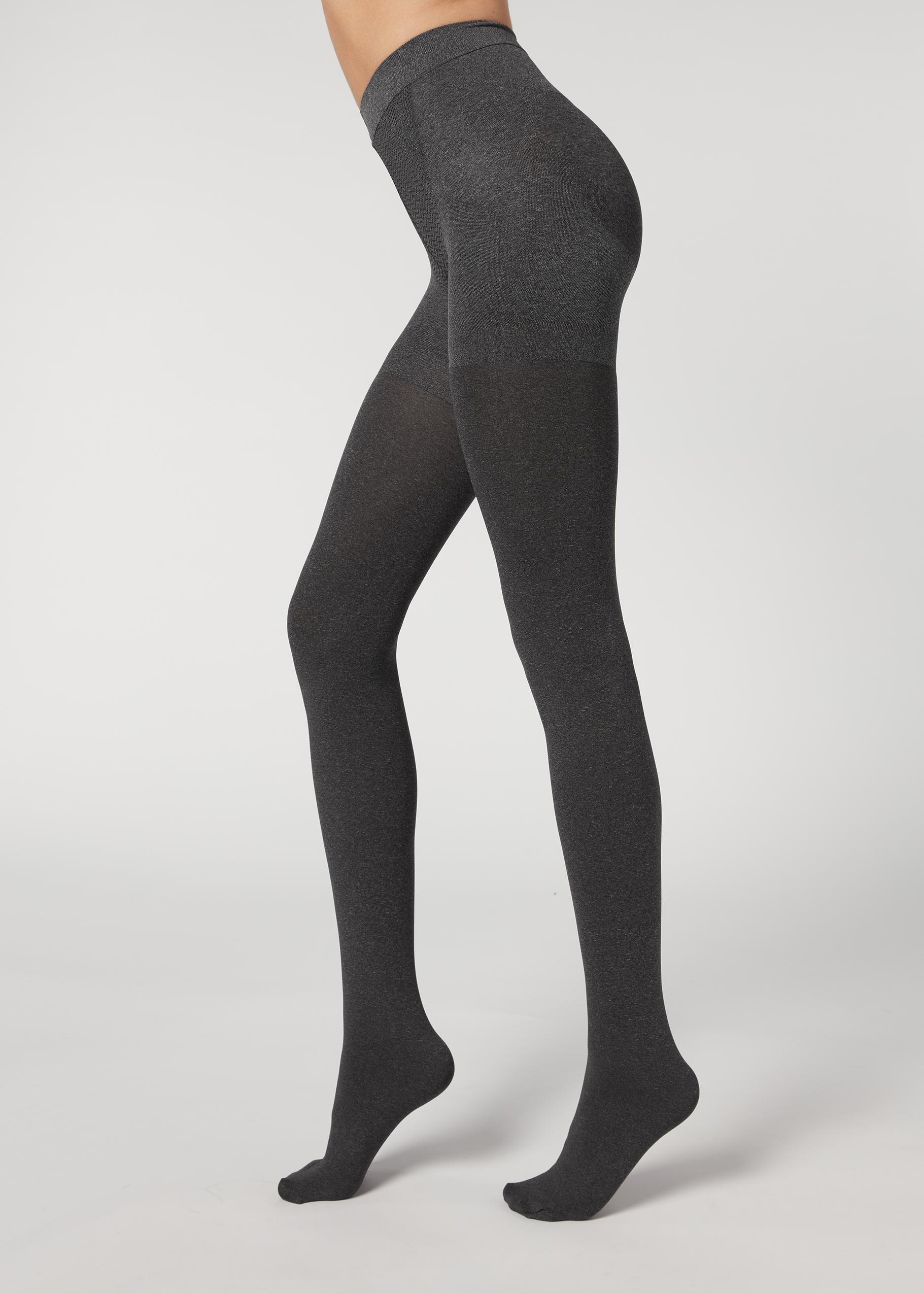 Grey Blend 80 Denier Super Opaque Tights, , large image number 2