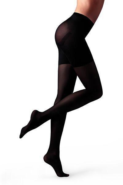 Black 50 Denier Total Shaper Tights, , large image number 3