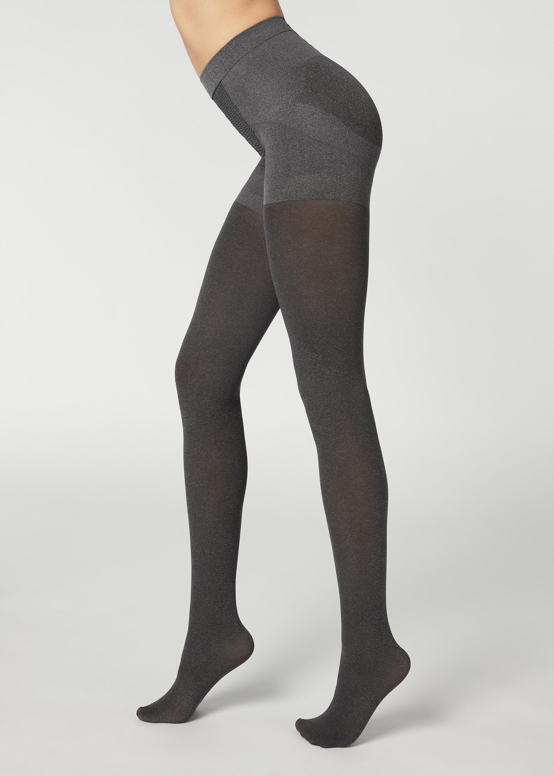 Grey Blend 50 Denier Total Shaper Tights, , large image number 2