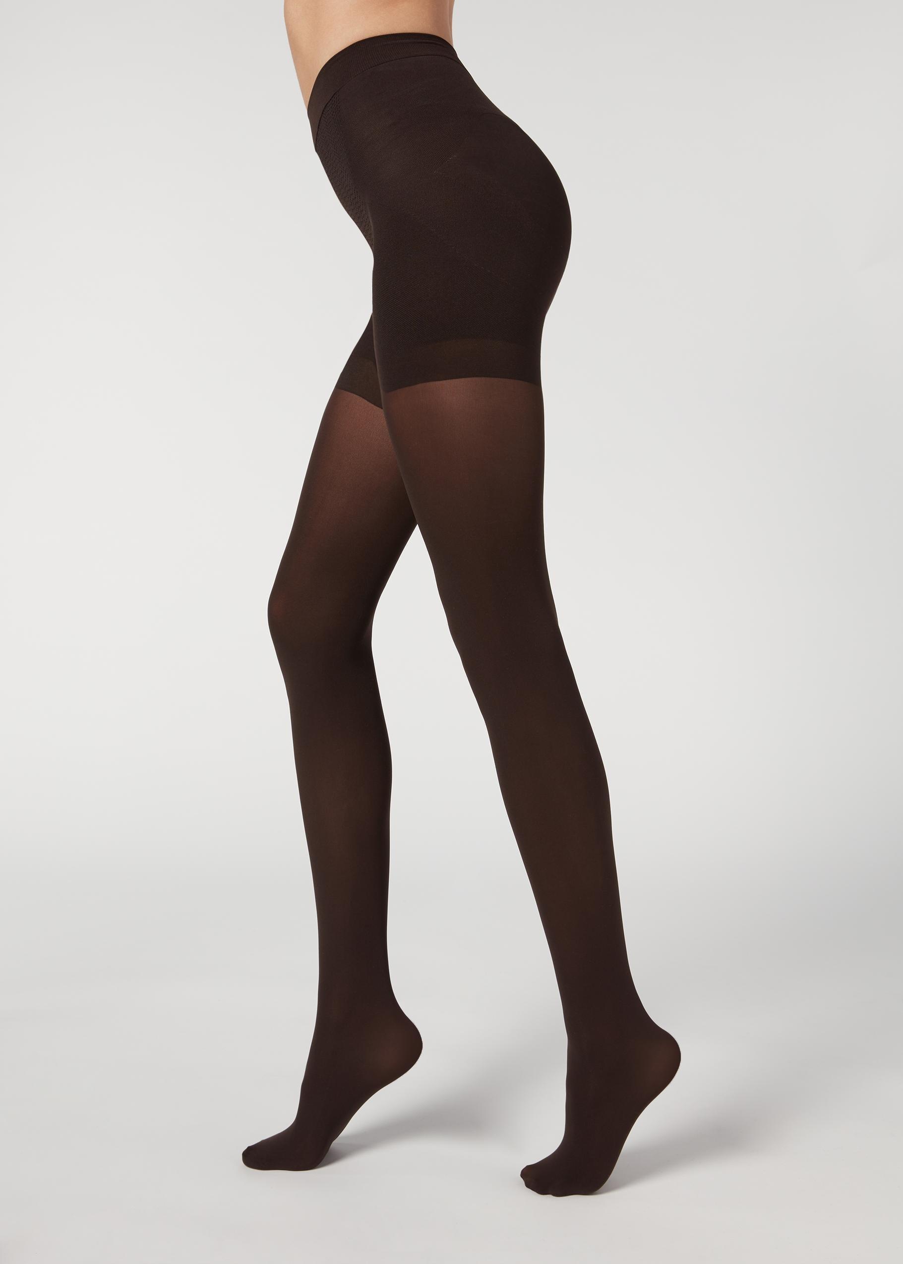 Brown 50 Denier Total Shaper Tights, , large image number 2