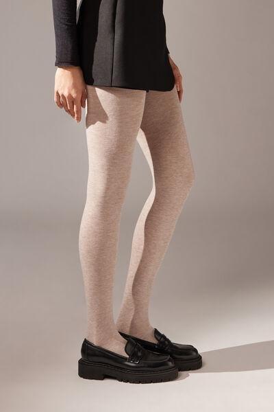 Soft Modal And Cashmere Tights, 1084 - Grey, , medium