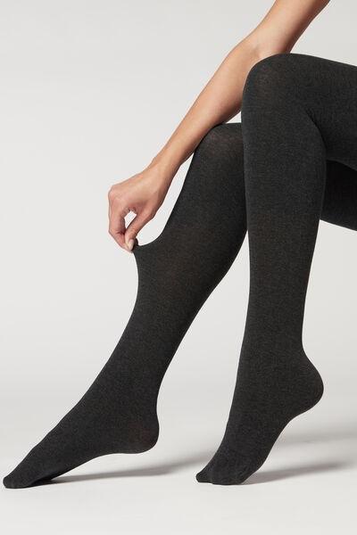 Soft Modal And Cashmere Tights, 4479 - Grey, , large image number 0