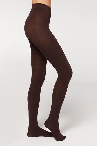 Soft Modal And Cashmere Tights, 848 - Brown, , large image number 3