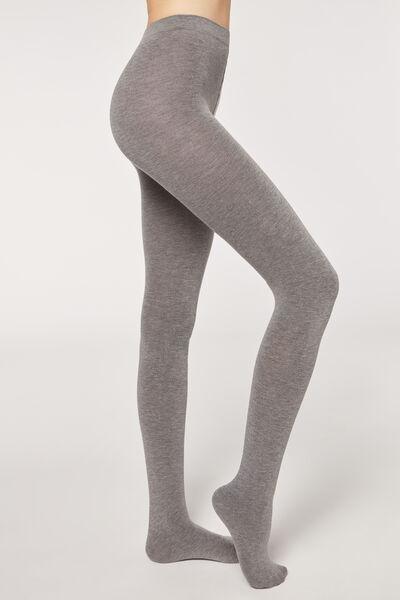 Soft Modal And Cashmere Tights, 910 - Grey, , large image number 1