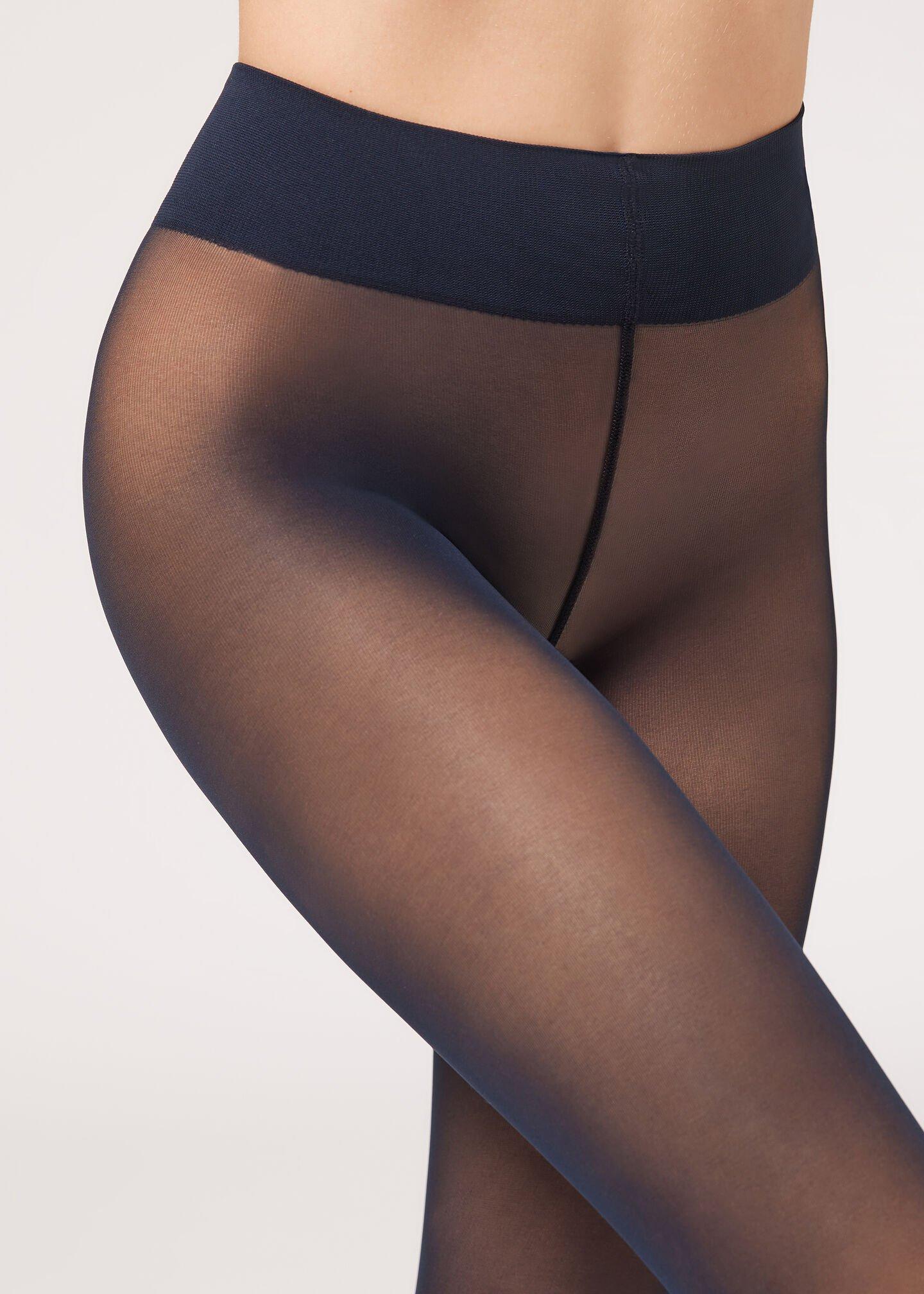 Blue 30 Denier Total Comfort Soft Touch Tights, , large image number 4