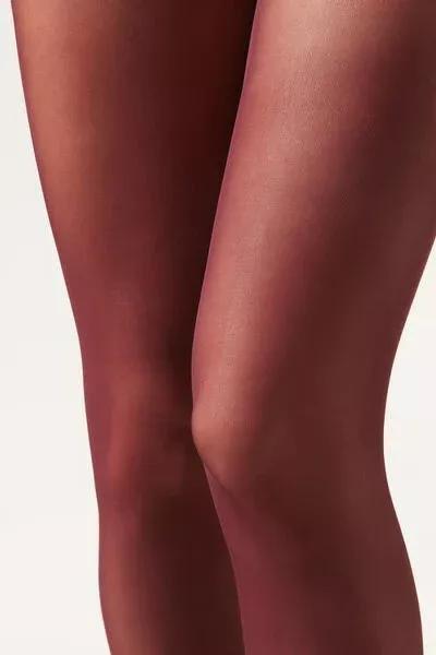 BURGUNDY RED 30 Denier Total Comfort Soft Touch Tights, Grape, large image number 2