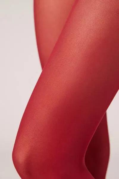 30 Denier Total Comfort Soft Touch Tights, Red, Dark Red, medium