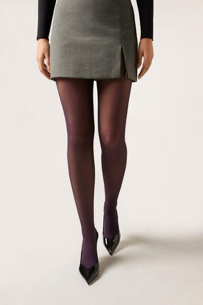 30 Denier Total Comfort Soft Touch Tights, Purple, 5501_5526, medium