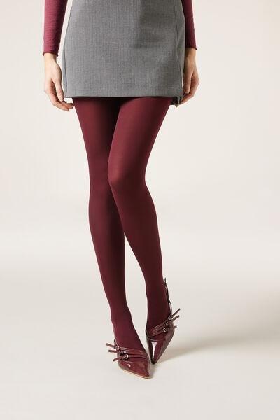 Calzedonia Burgundy 50 Denier Total Comfort Soft Touch Tights