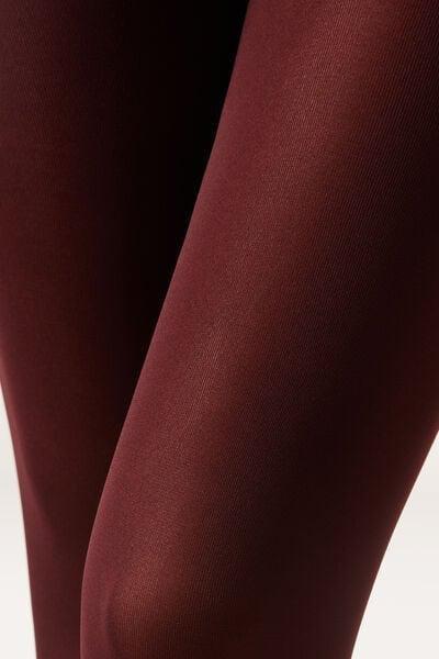 50 Denier Soft Comfort Microfibre Tights, Burgundy, 5501_5503, large image number 3