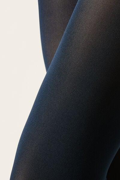 100 Denier Soft Touch Tights, Navy, Blue, large image number 4