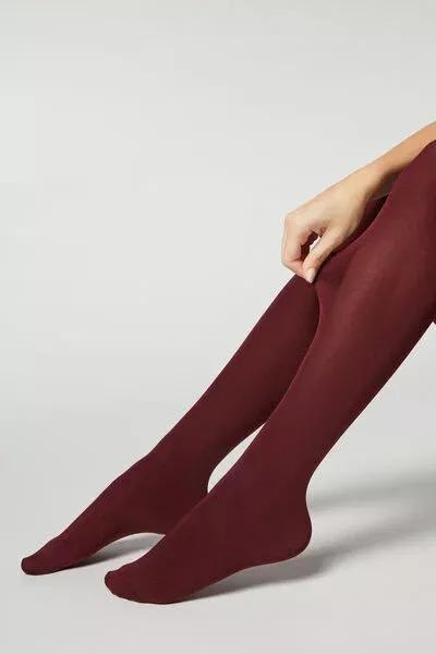100 Denier Soft Touch Tights, Burgundy, Grape, medium