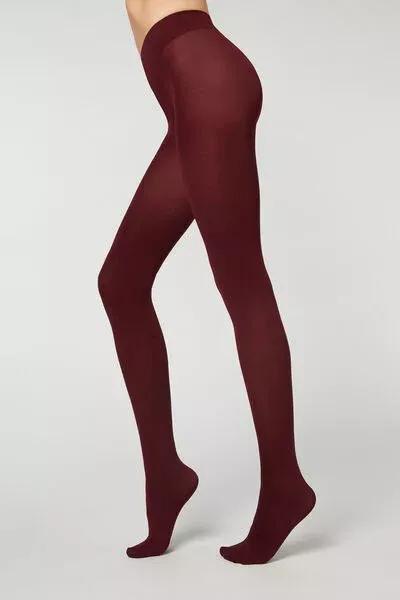 100 Denier Soft Touch Tights, Burgundy, Grape, medium