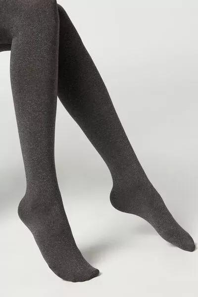 DARK GREY 100 Denier Total Comfort Soft Touch Tights, Dark Grey Blend, medium