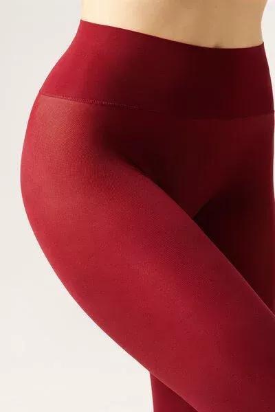 50 Denier Totally Invisible Tights, Red, Dark Red, medium