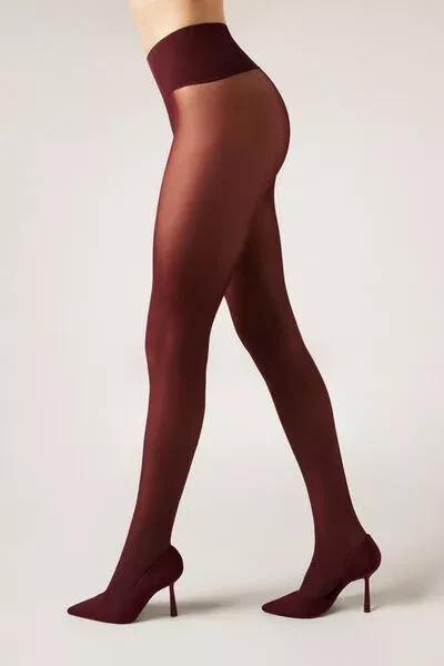 BURGUNDY RED Totally Invisible 30 Denier Tights, Grape, large image number 1