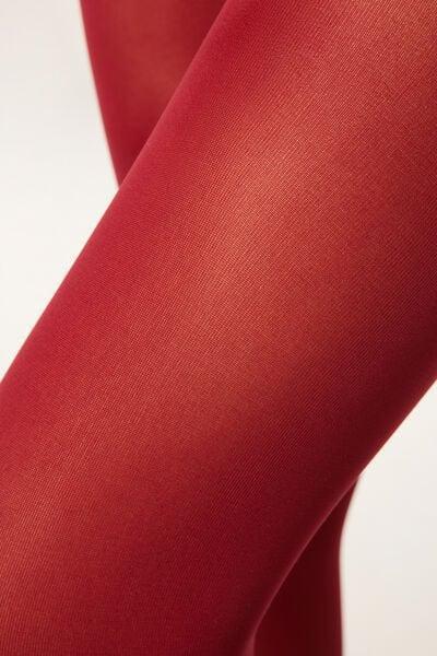 30 Denier Totally Invisible Tights, Red, Dark Red, medium