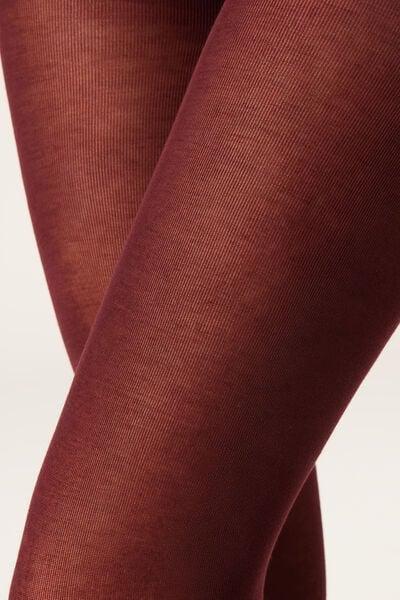 Ultra Light Cashmere Tights, Burgundy, Grape, large image number 3