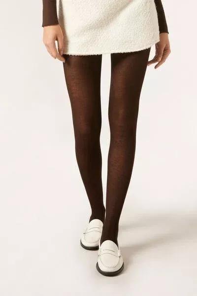 Ultra Light Cashmere Tights, Brown, Dark Brown, large image number 1