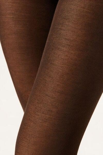 Ultra Light Cashmere Tights, Brown, Dark Brown, large image number 3