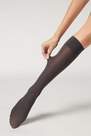 Calzedonia - Grey 30 Denier Semi Opaque Microfibre Knee-Highs, Women